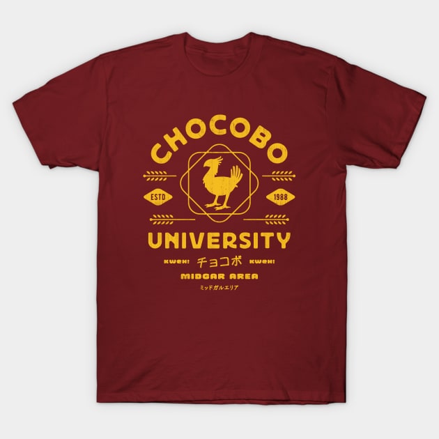 Chocobo University Emblem T-Shirt by Lagelantee